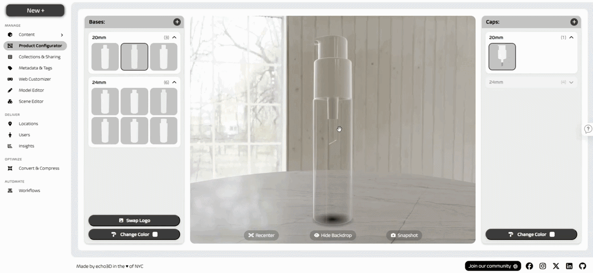 3D Product Configurator screenshot
